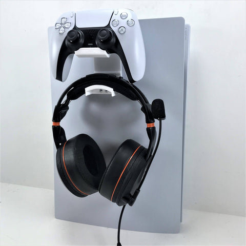 3D Cabin PS5 Controller & Headphone Console Bracket Mount Holder For Play Station 5 Digital Or Disc DualSense