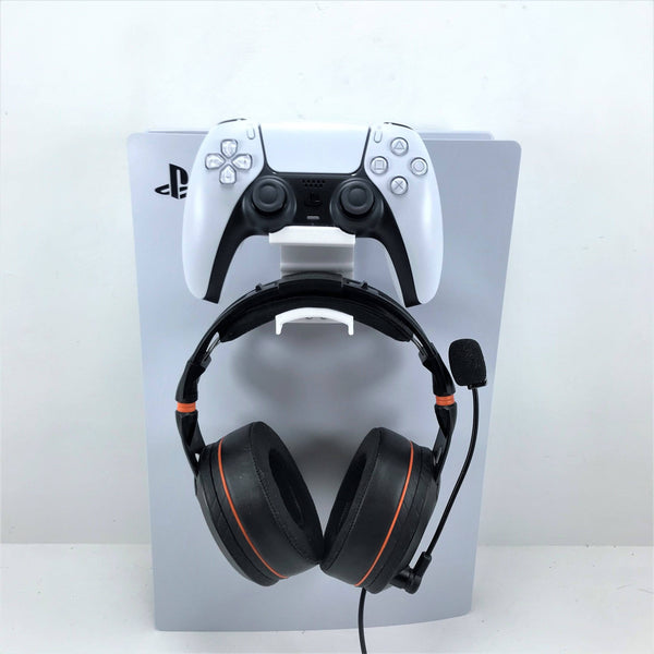 3D Cabin PS5 Controller & Headphone Console Bracket Mount Holder For Play Station 5 Digital Or Disc DualSense