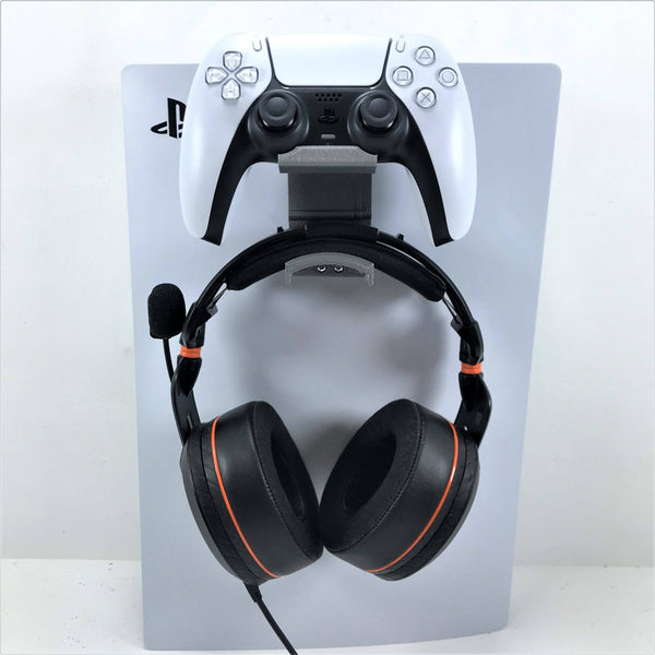 3D Cabin PS5 Controller & Headphone Console Bracket Mount Holder For Play Station 5 Digital Or Disc DualSense