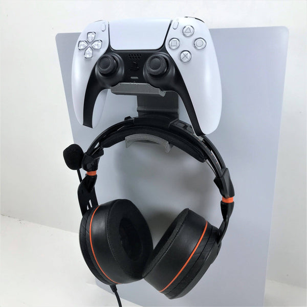 3D Cabin PS5 Controller & Headphone Console Bracket Mount Holder For Play Station 5 Digital Or Disc DualSense