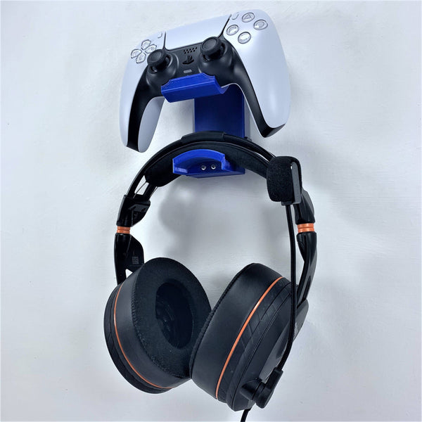 3D Cabin PS5 Controller & Headphone Wall Mount Wall Bracket Holder For Play Station 5 Digital Or Disc DualSense - Various Colours