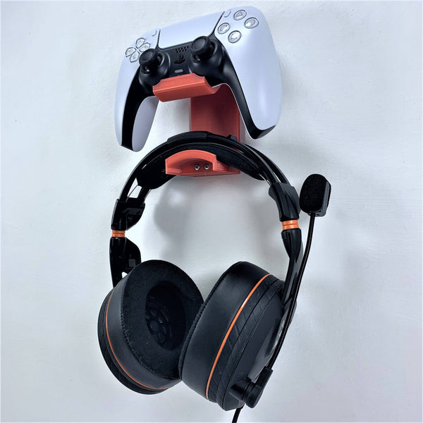 3D Cabin PS5 Controller & Headphone Wall Mount Wall Bracket Holder For Play Station 5 Digital Or Disc DualSense - Various Colours