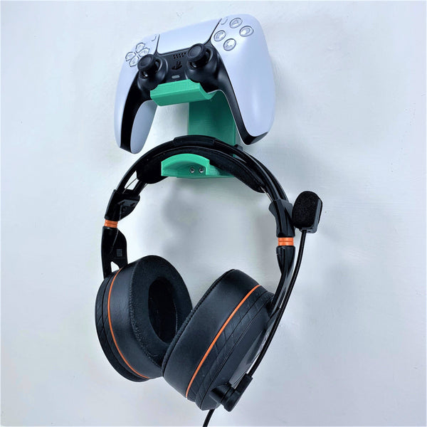 3D Cabin PS5 Controller & Headphone Wall Mount Wall Bracket Holder For Play Station 5 Digital Or Disc DualSense - Various Colours