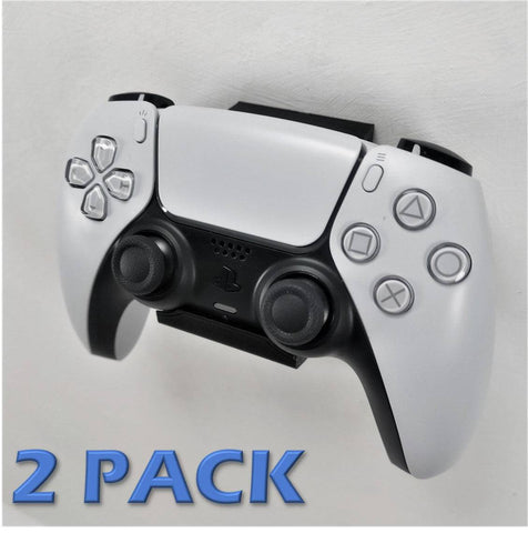 3D Cabin PS5 Controller Wall Mount Wall Bracket Holder (2 Pack) For Play Station 5 Digital Or Disc DualSense - Various Colours