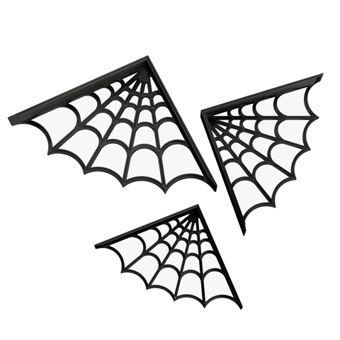 Spider Cobweb Halloween Decoration For Window Corner's 3 Pack