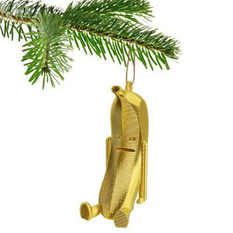 Banana Scrooge Christmas Bauble Decoration Ornament For Christmas Xmas Noel (Gold)