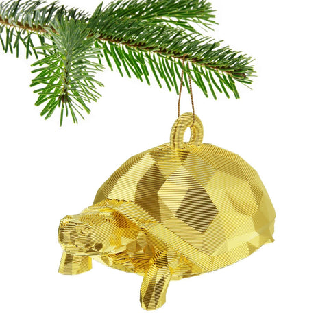 Tortoise Christmas Tree Bauble Decoration Ornament For Christmas Xmas Noel (Gold)