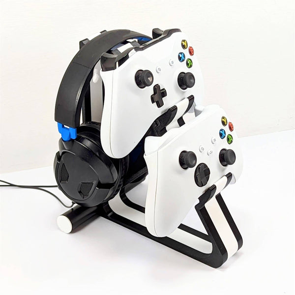 Double Controller and Headphone Stand Display Holder Mount Universal For Gaming