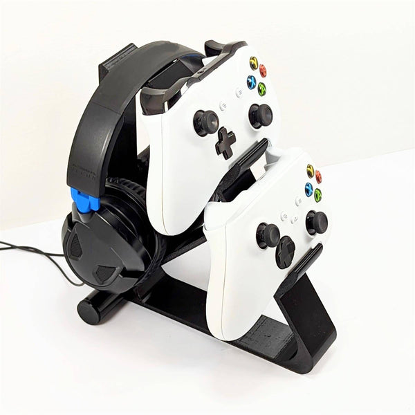 Double Controller and Headphone Stand Display Holder Mount Universal For Gaming