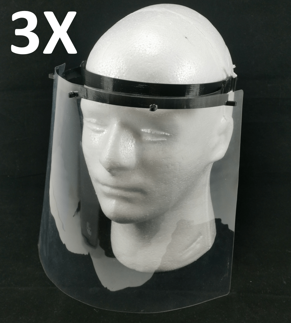 Face Shield Visor 3X Replaceable Clear Visors Included