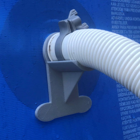 2 X Swimming Pool Pipe Holders : Grey Holds Pipes 30Mm To 37Mm Designed To Fit On Intex Pools