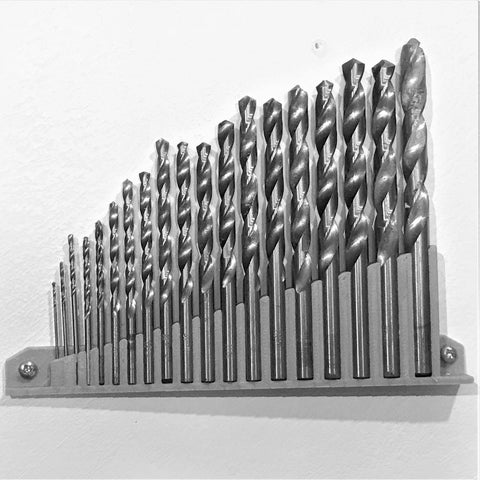 Drill Bit Holder Wall Bracket : Grey