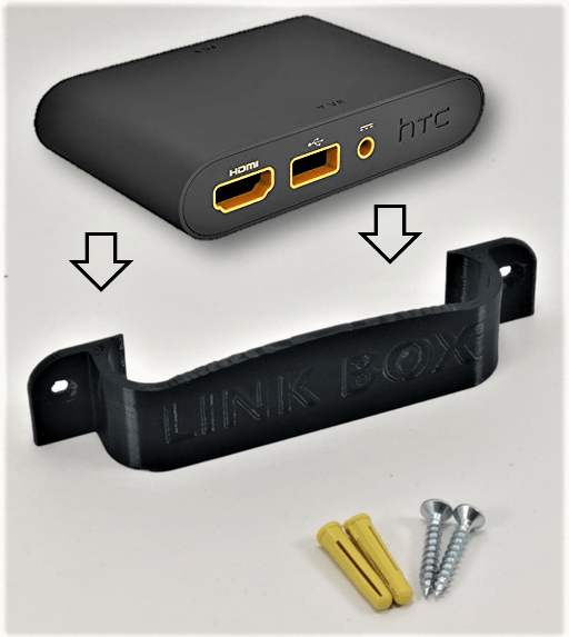 Htc Vive Link Box Wall Bracket / Mount Under Desk