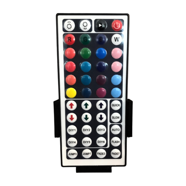 LED Remote Control Wall Mount For 44 Key / Button Strip Lights Holder Bracket - Black